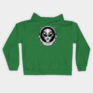 Alien Babe Astronaut Kids Hoodie